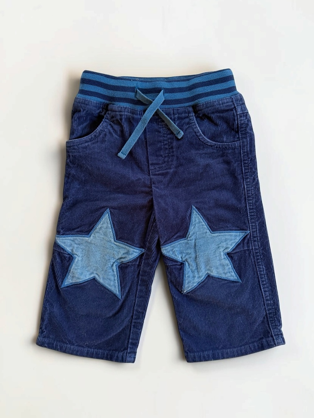 MINI BODEN VGUC Boys Navy Star Knee Corduroy Elastic Waist Pants